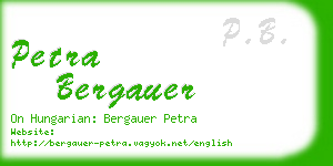 petra bergauer business card